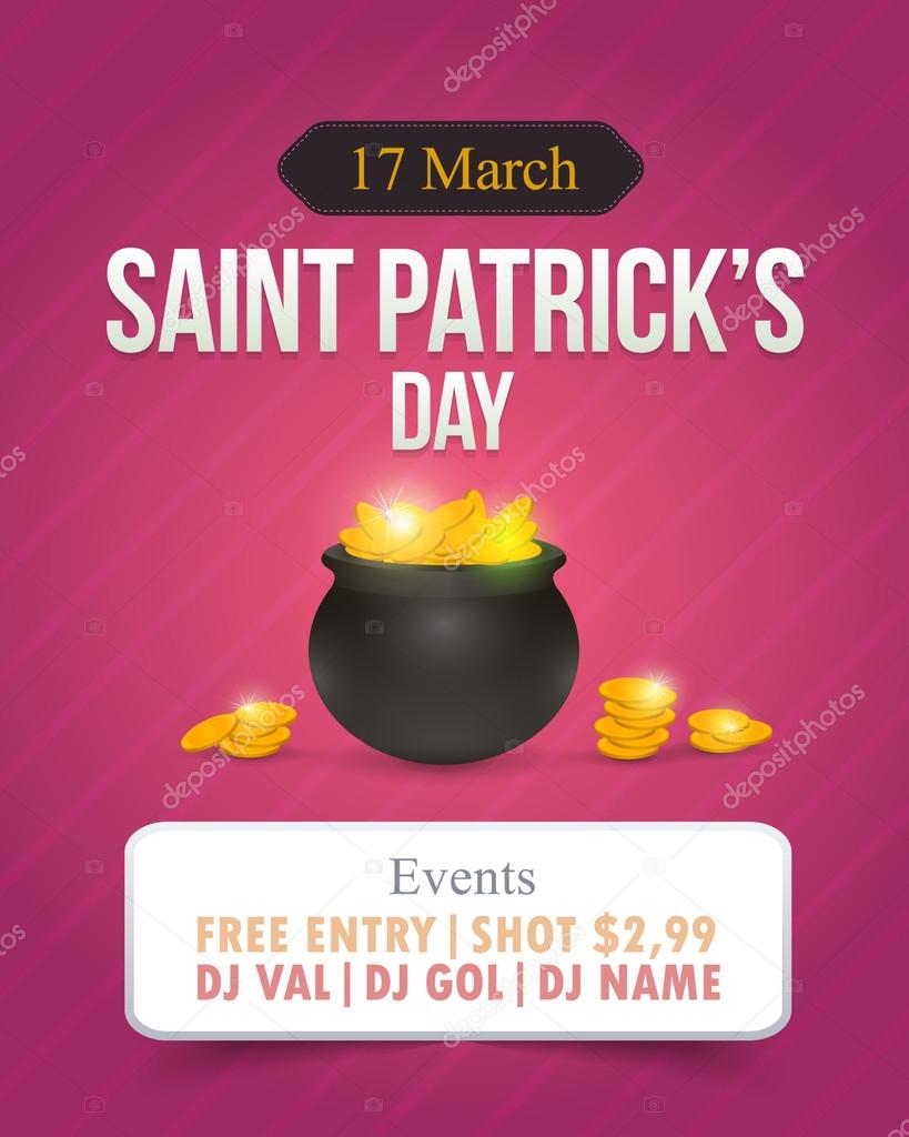 Happy Saint Patricks Day - Celebration Background Ad Template