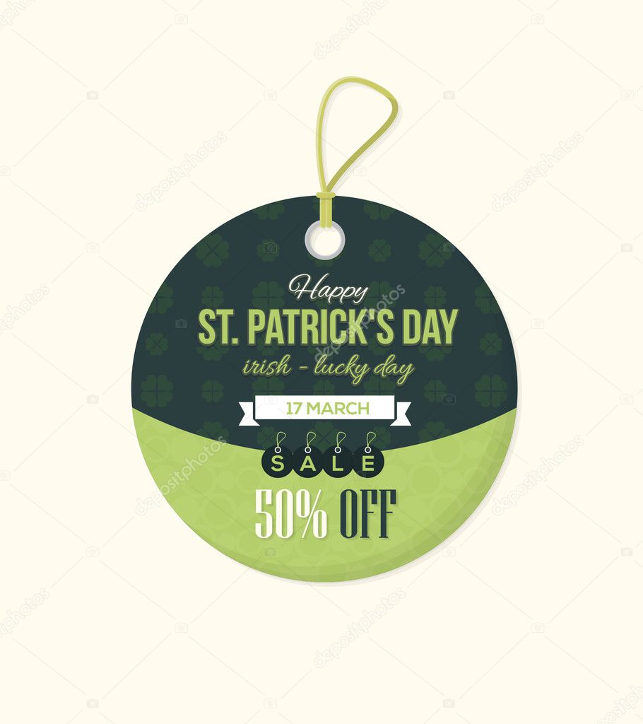 Happy St. Patricks Day Price Concept Tag Objects, Banner, Label Object Vector Design