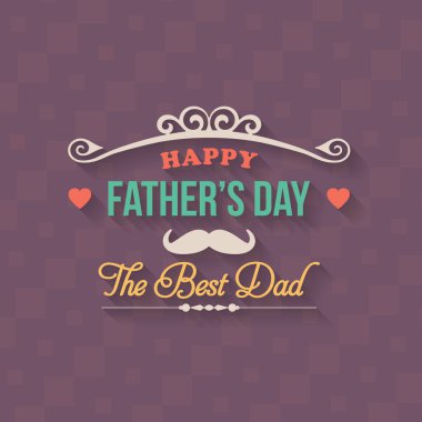 Mutlu Babalar günü vektör tasarımı