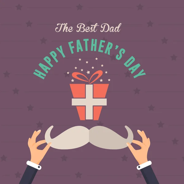 Happy Father's Day Vector Design. Announcement and Celebration Message Poster, Flyer — Stock Vector