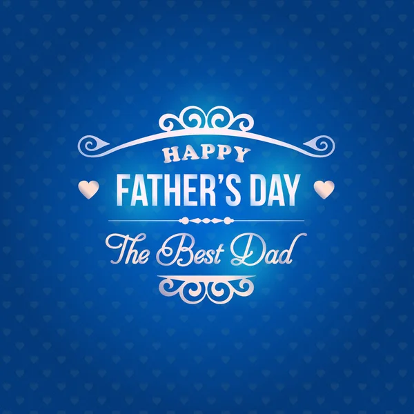 Stylish Text Happy Father's Day Vector Design. Announcement and Celebration Message Poster, Flyer — Stock Vector