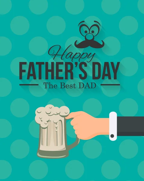 Happy Father's Day Vector Design. Announcement and Celebration Message Poster, Flyer — Stock Vector