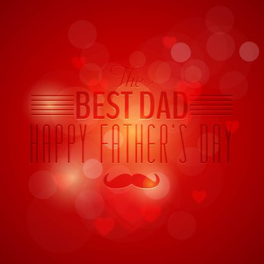 Şık metin mutlu Babalar günü soyut kırmızı renk arka plan vektör tasarımı. Duyuru ve kutlama mesajı afiş, el ilanı