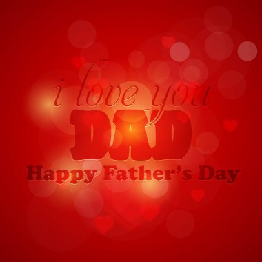 Şık metin mutlu Babalar günü soyut kırmızı renk arka plan vektör tasarımı. Duyuru ve kutlama mesajı afiş, el ilanı