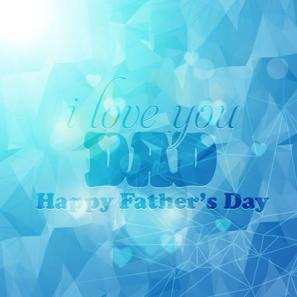 Happy Den otců vícebarevné nízké Poly pozadí. Oznámení a oslava zprávy plakát, leták šablona — Stockový vektor