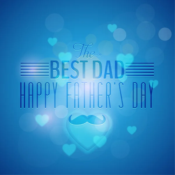 Resumo Antecedentes de Texto Elegante Happy Fathers Day Vector Design. Anúncio e Celebração Mensagem Cartaz, Folheto — Vetor de Stock