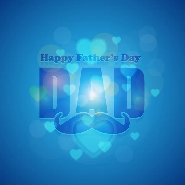 Résumé Fond de texte élégant Happy Fathers Day Vector Design. Annonce et célébration Message Affiche, dépliant — Image vectorielle