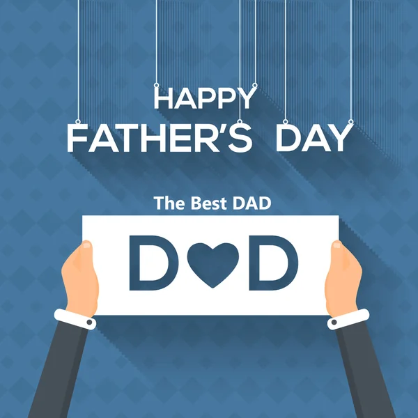 Happy Father's Day Vector Design. Hanging Letters, Announcement and Celebration Message Poster, Flyer — Stock Vector