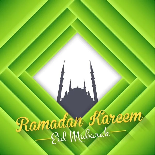 Ramadã Kareem - Design de tema de noites sagradas islâmicas — Vetor de Stock