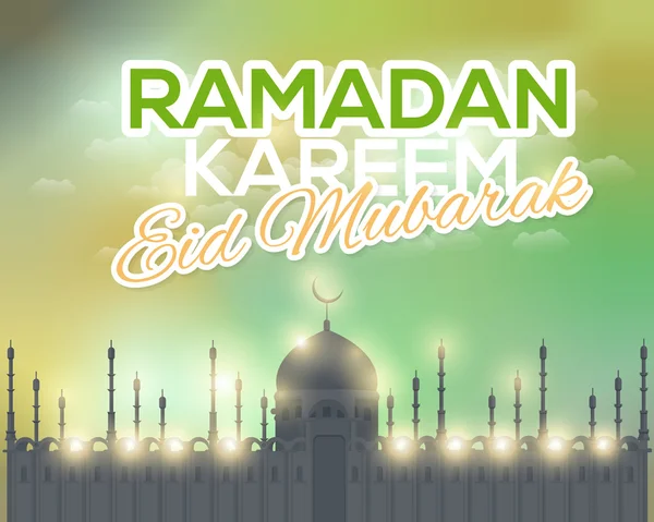 Ramadan kareem moské — Stock vektor
