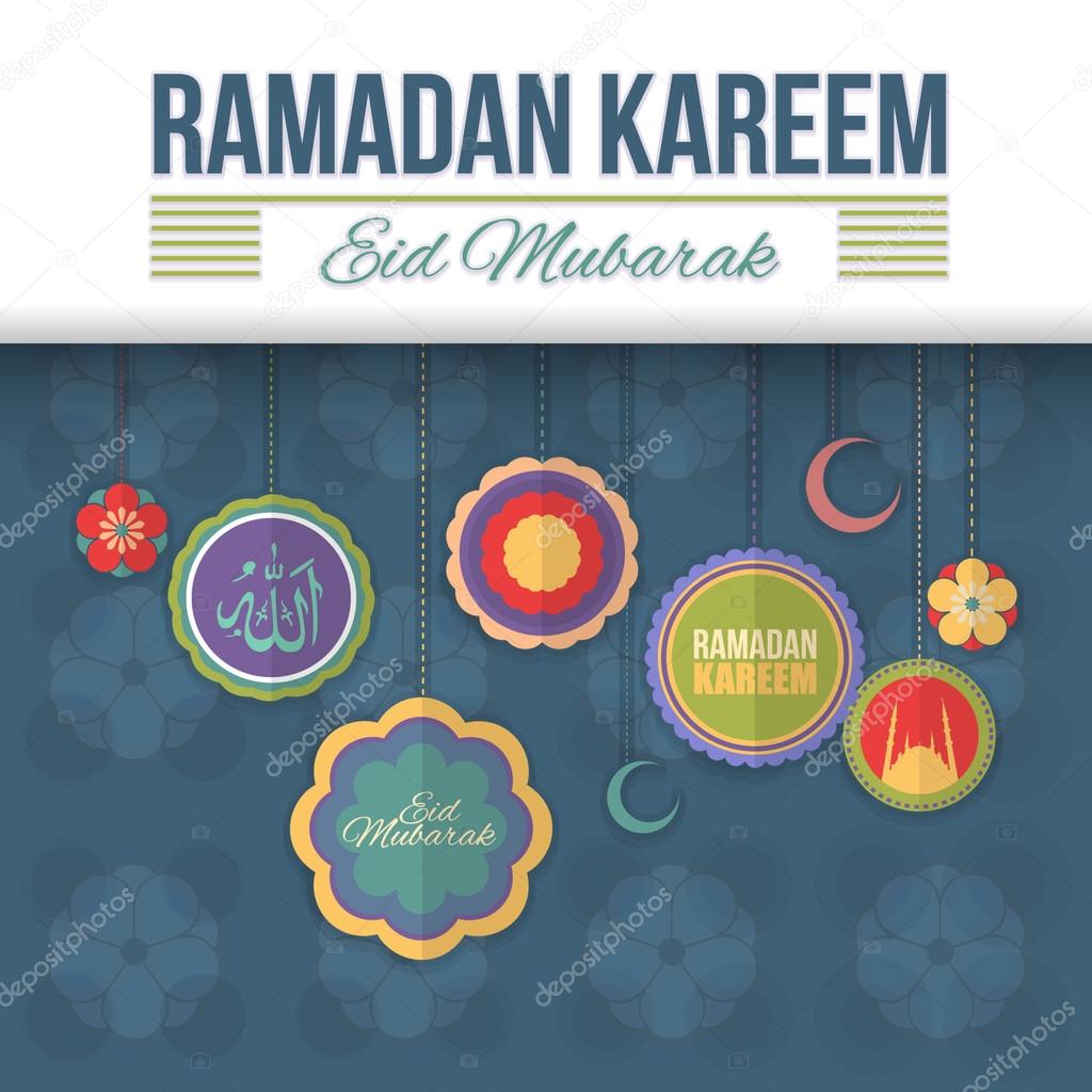 Ramadan Kareem Flat Style Background