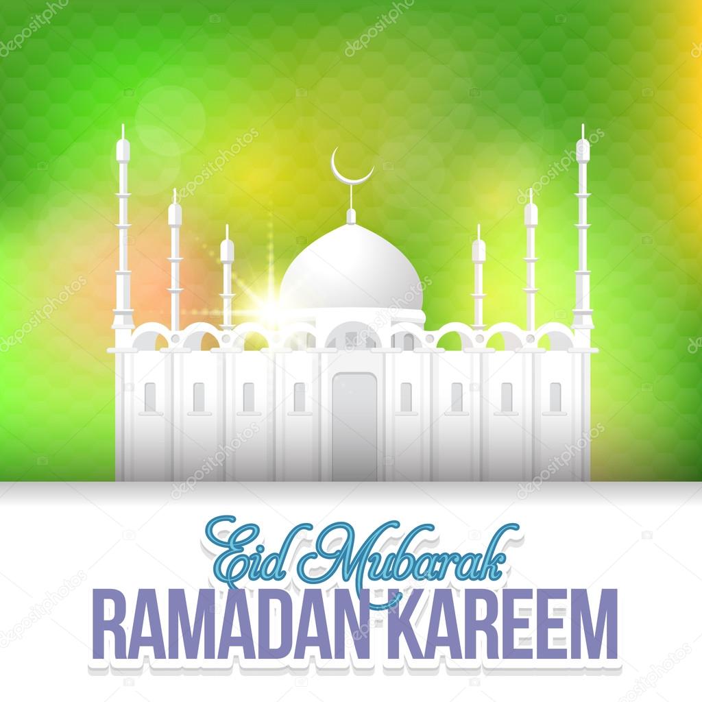 Blurred Background and Ramadan Kareem