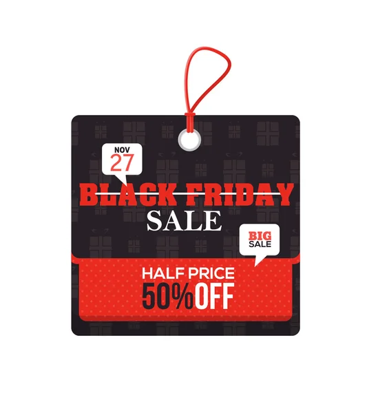 Black Friday Sale Price Concept Tag, Banner, Label Vector Design — Stock Vector