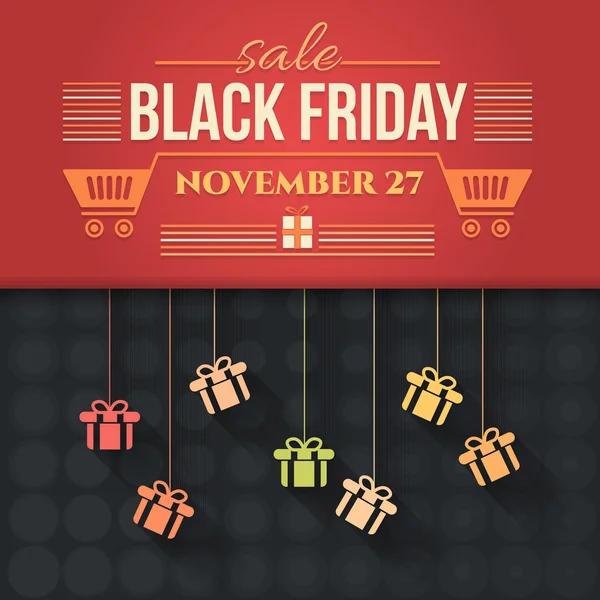 Black Friday Sale Poster, Flyer, Advertising Template — Stock Vector