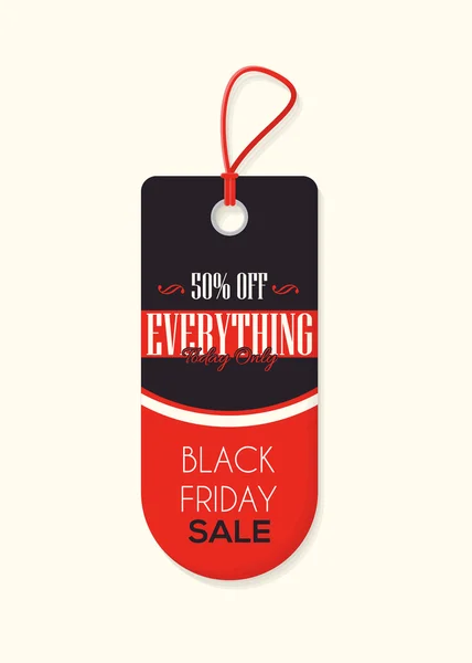 Black Friday Price Concept Tag, Banner, Etichetta — Vettoriale Stock