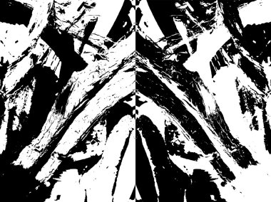soyut grungy çizikler arka plan vektör çizim siyah beyaz doku