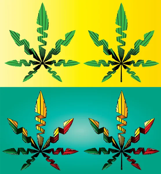 Marihuana-cannabis leaf symbool vectorillustratie — Stockvector