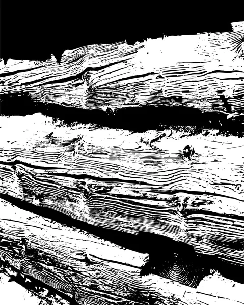 Tekstur kasar kayu grungy gambar vektor latar belakang - Stok Vektor