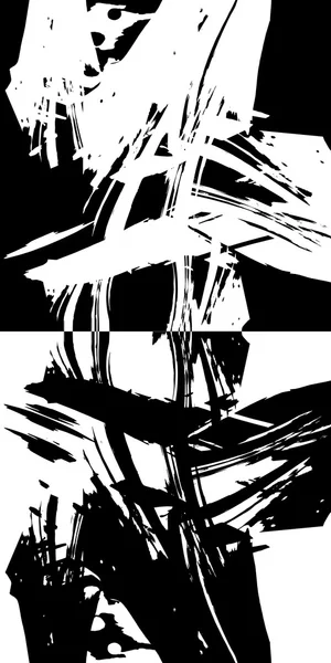 抽象的蹩脚划痕纹理背景矢量图中黑色和白色 — 图库矢量图片