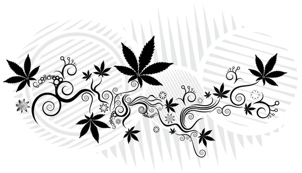 大麻大麻叶纹理背景矢量图 — 图库矢量图片