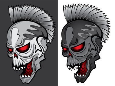 Halloween korkunç insan kafatası tasarlamak vektör