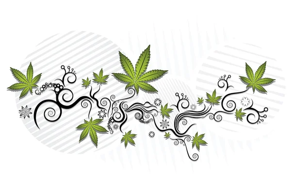 Maconha cannabis textura da folha fundo design vetor ilustração — Vetor de Stock