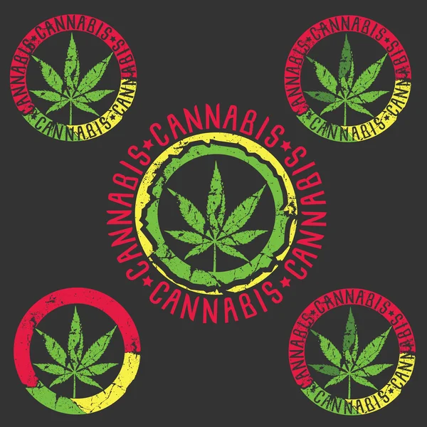 Cannabis hoja símbolo diseño vector ilustración — Vector de stock