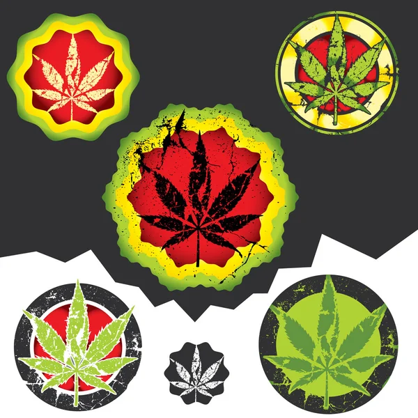 Marihuana-cannabis leaf textuur achtergrond vectorillustratie — Stockvector