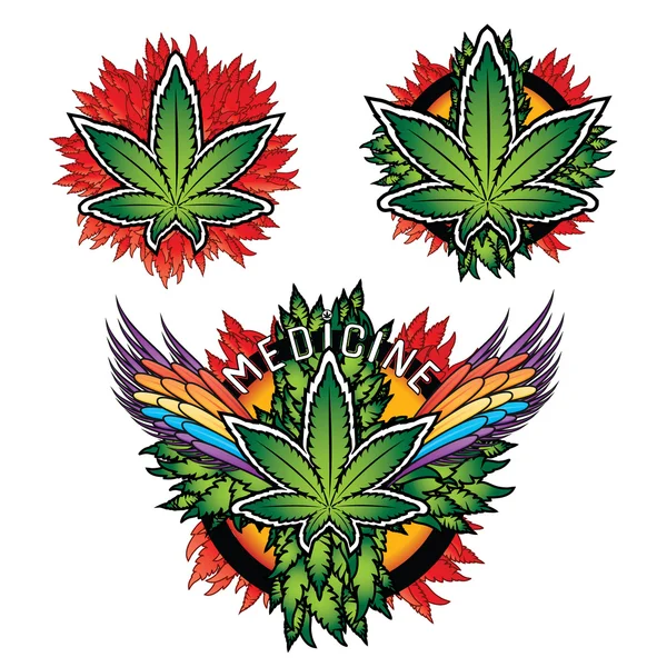 Illustration vectorielle de conception de marijuana — Image vectorielle