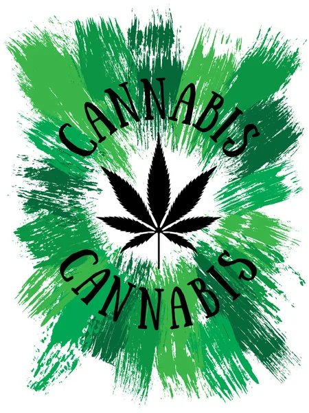 Cannabis leaf banner — Stockfoto