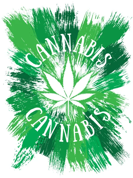 Banner de hoja de cannabis — Foto de Stock