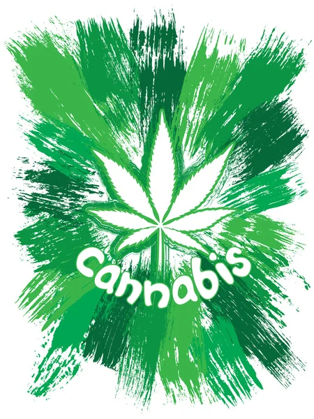 Cannabis leaf banner — Stock Photo, Image