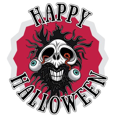  Cadılar Bayramı zombi kafatası tasarım