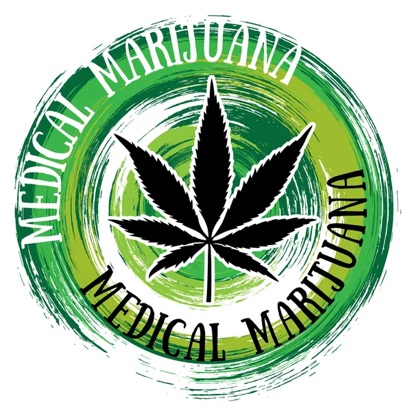 Medical cannabis marijuana leaf green textured background — Stock Photo, Image