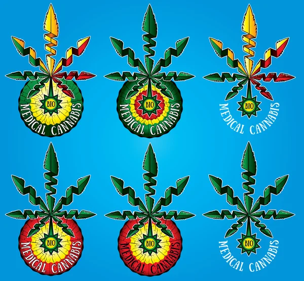 Medyczna marihuana marihuana liść symbol projektu — Zdjęcie stockowe