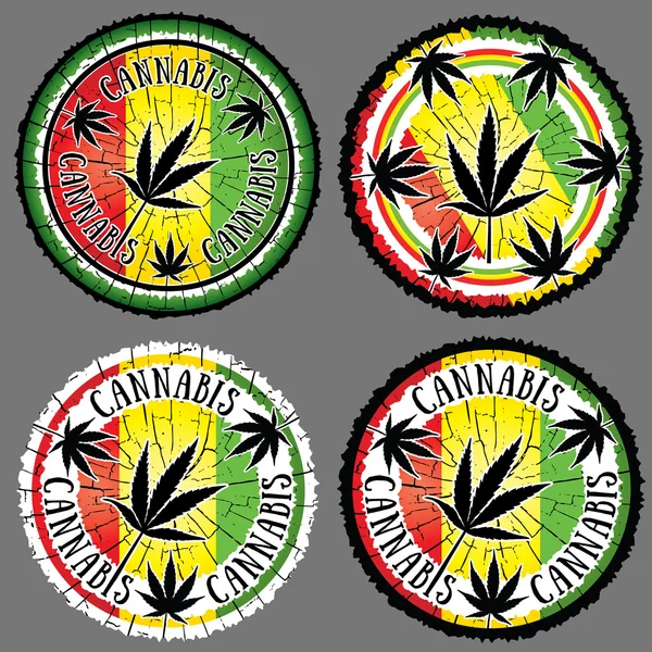 Дизайн силуету листя канабісу ямайський прапор фон — стокове фото