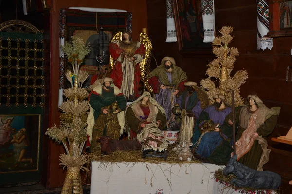 January 2020 Lviv Ukraine Christmas Scene Church Wisdom God Nativity — Stock Photo, Image