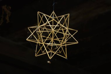 Ukrayna Noel süslemesi, köknar dallarında saman örümcekleri, Ukrayna 'da parlak yeni yıl kutlaması