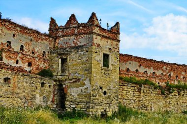 Batı Ukrayna 'da Lviv yakınlarındaki Stare Selo eski köyünde bir kale