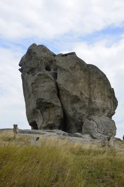 Vue Sur Pidkamin Inselberg Sur Colline Adjacente Proximité Ancien Cimetière — Photo