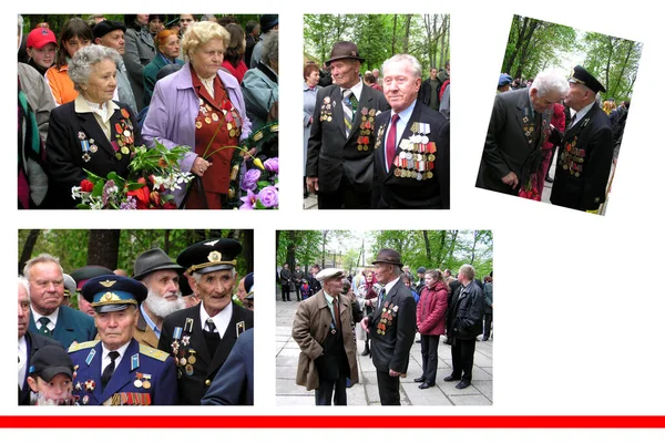 Květen 2010 Zdolbunov Rivne Region Ukrajina Den Vítězství Veteráni Druhé — Stock fotografie