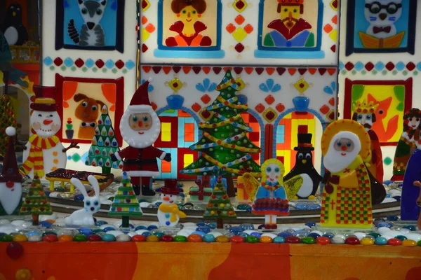 Lvove Ukrajina Leden 2020 Candy Obchod Vitrína Skleněnými Mini Hračky — Stock fotografie