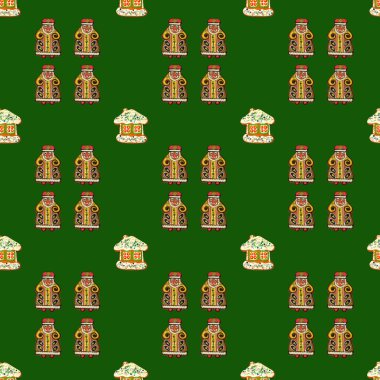 St. Nicholaslı zencefilli bal ekmeği. Zencefilli çörek deseni..