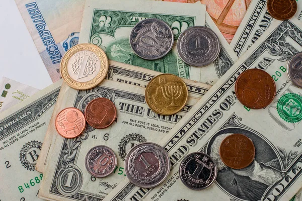 Долари Монети Часові Інвестиції Концепцією Обміну Валют — стокове фото