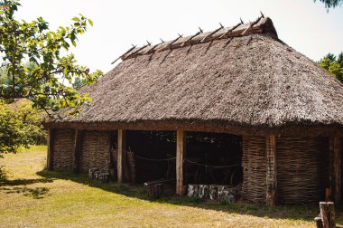 Ukrayna, Pereyaslav-Khmelnitsky, Mayıs 2019. Halk Mimarisi ve Orta Dinyeper 'in Hayatı Müzesi. Bar.