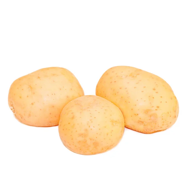 Nieuwe Aardappel Geïsoleerd Witte Achtergrond Close — Stockfoto
