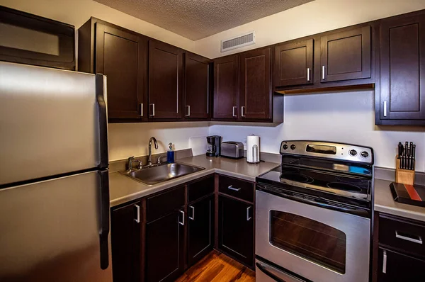 Modern Kitchen Shades Brown — Stock Photo, Image