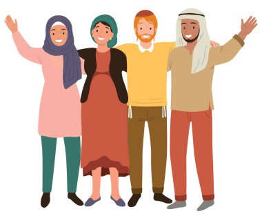 Müslümanlar ve Yahudiler arkadaş oluyor. Araplar ve Yahudiler arasında bir arada yaşama kavramı ve Orta Doğu 'da barış.