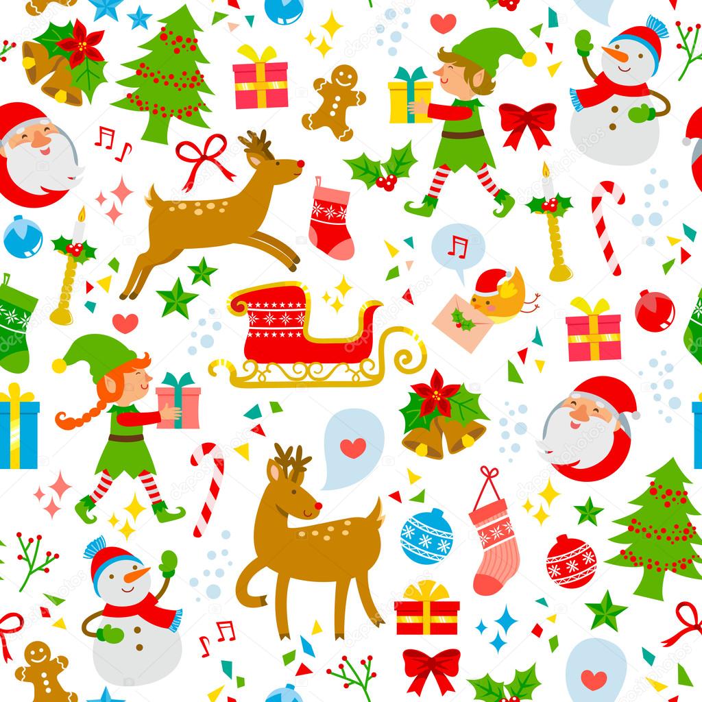 Colorful christmas pattern