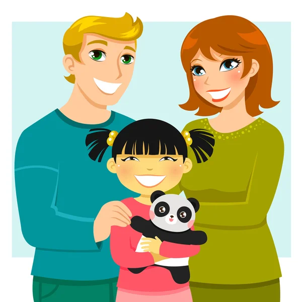 Famille adoptive — Image vectorielle